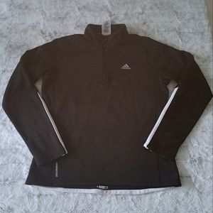 Adidas climawarm black white athletic 3/4 zip sweatshirt.  Size M.